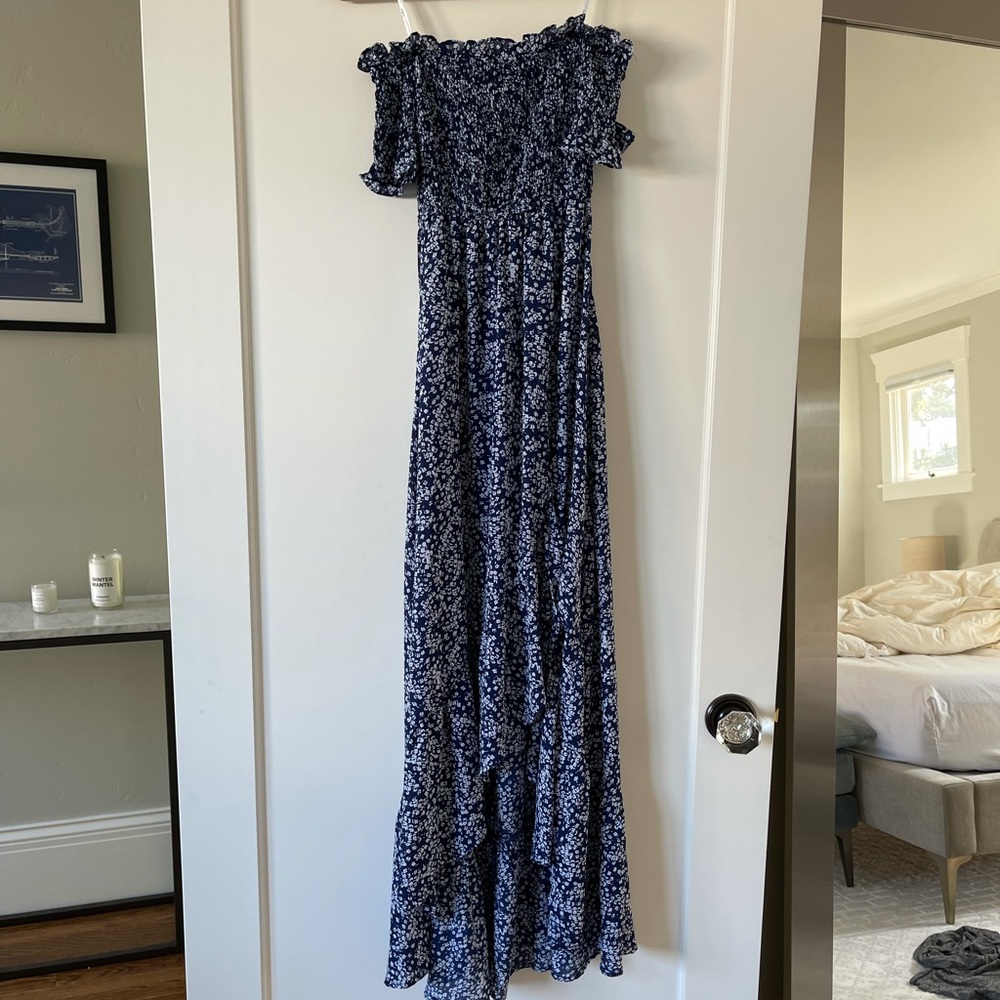 Lulus blue strapless dress size XS